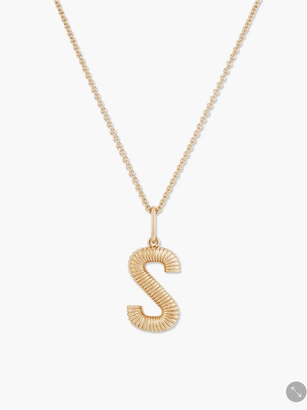 Mejuri Bold Letter Pendant Necklace